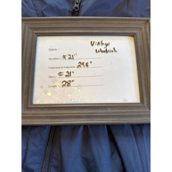 Hooded Jacket L Blue Mesh Pocket Windbreaker Nylon Lightweight Woolrich Vintage - Picture 6 of 10